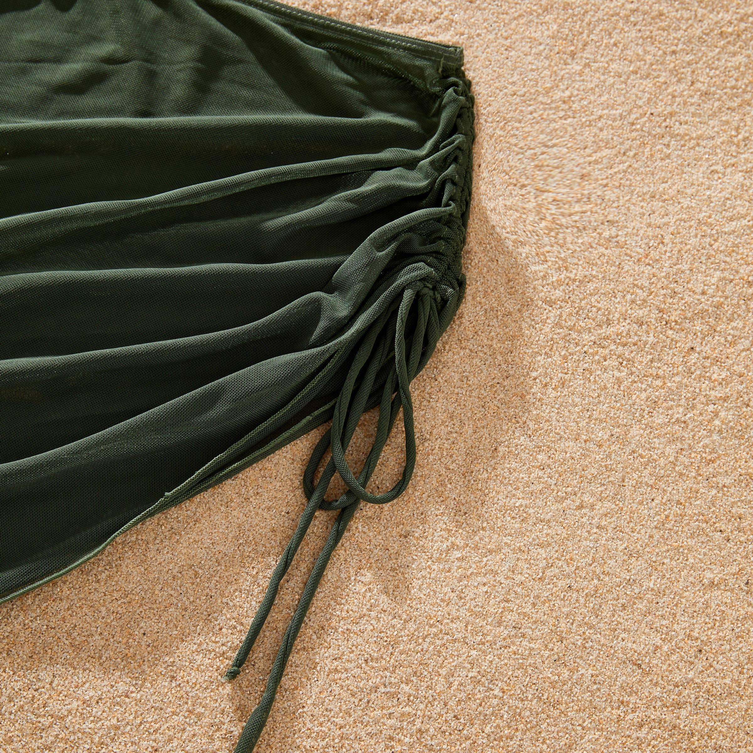 Verde del ejército Bikini Verde Oliva Familiar con Falda Cubierta o Bañador de venta al por mayor en Faire32