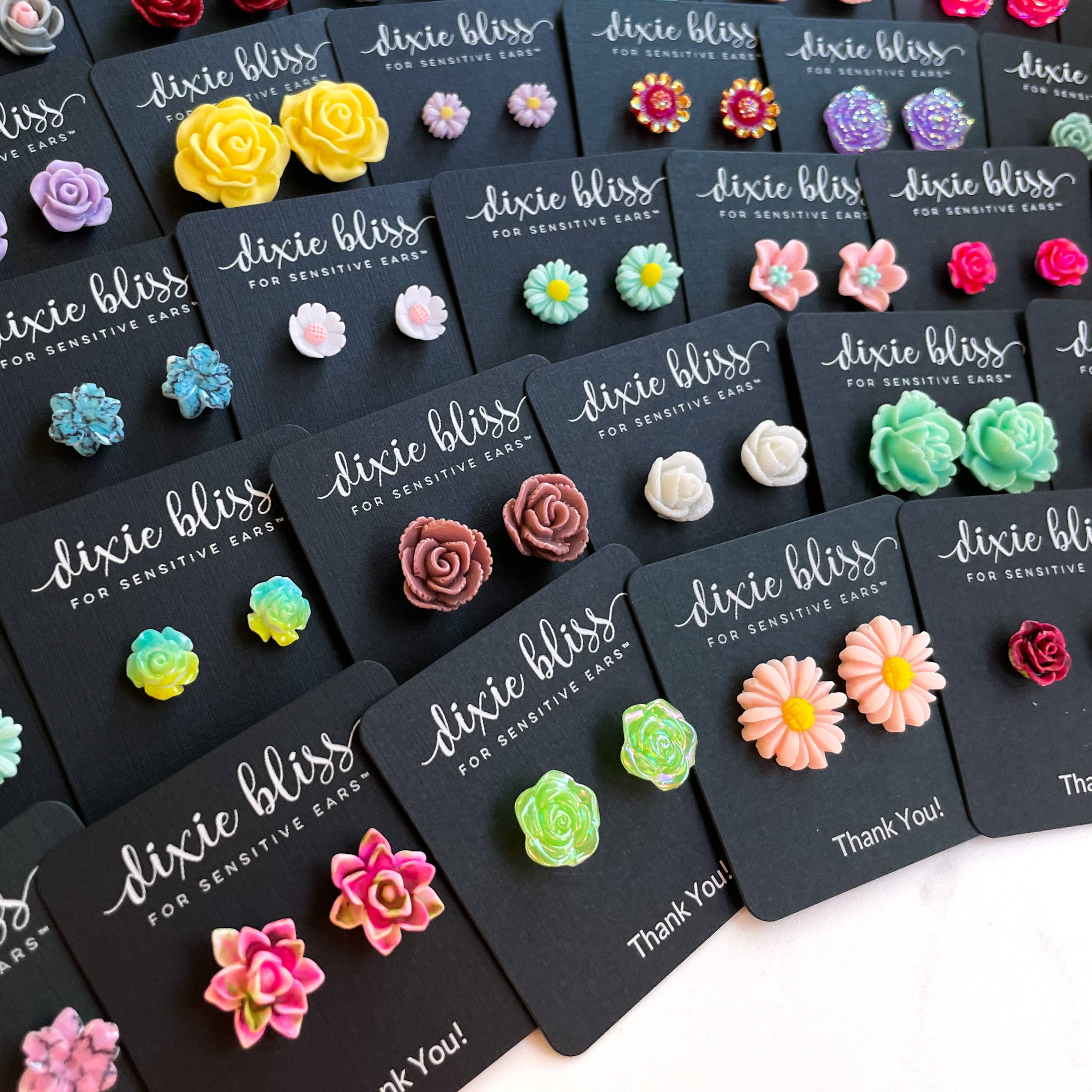 Dixie Bliss - Wholesale Stud/Post Earrings - Flower Stud Promotional Earrings for gifting/swag/freebies3