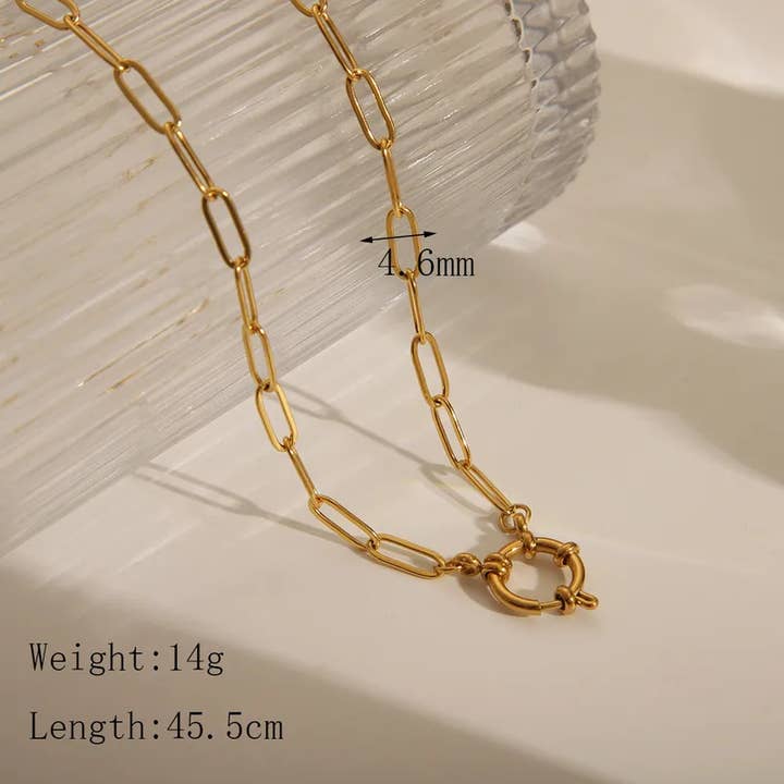Sweet Cherry Sky - Wholesale Pendant/Charm Necklace - 18K Gold Plated Stainless Steel Charm Necklace Holder