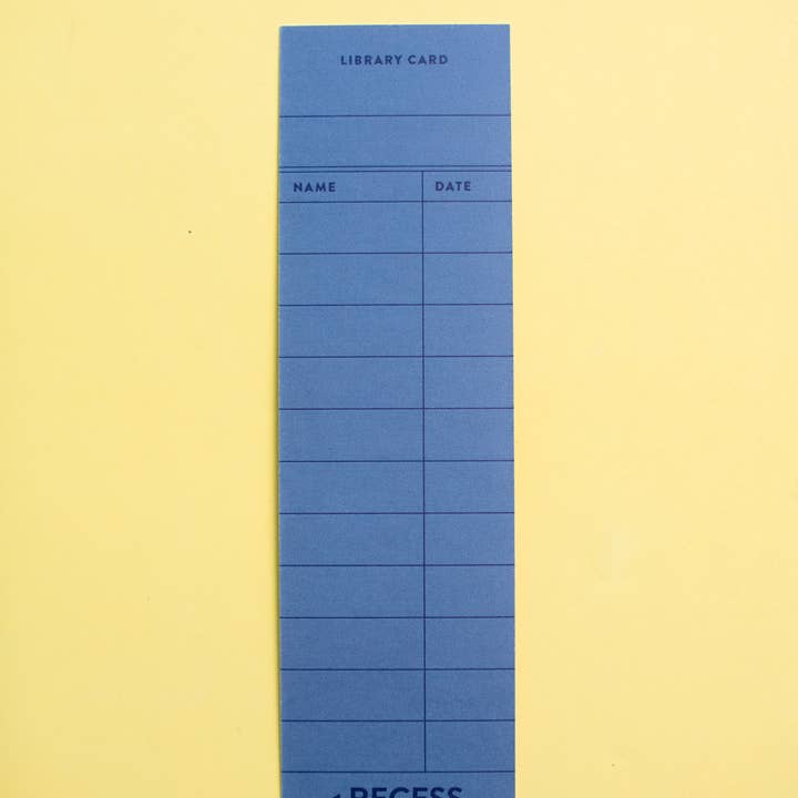 Recess Shop - Wholesale Bookmark - Bookmark : Library Card1