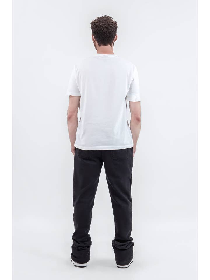 Stylo – Engroshandel Joggers - Herre – Stylo sorte flare sweatbukser med lag på lag2