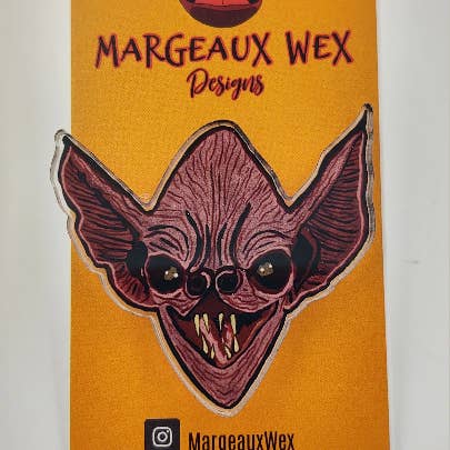 Pino Acrílico Morcego Vampiro por atacado de Margeaux Wex Designs