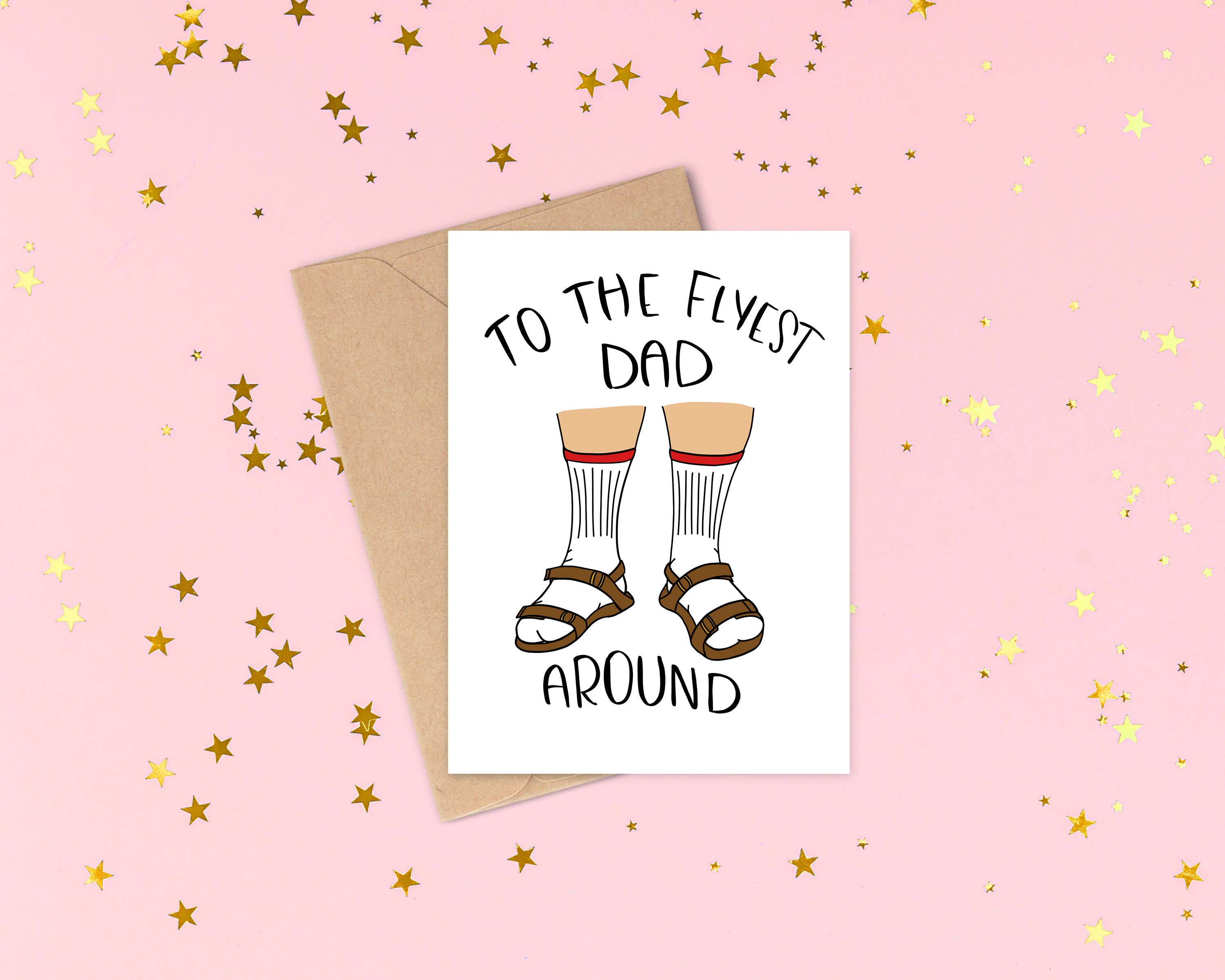 Siyo Boutique - Wholesale Father's Day Card - Flyest Dad Around Card - Funny Card for Dad0