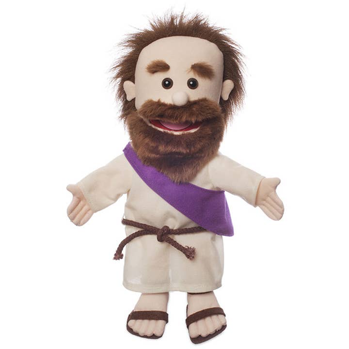 Silly Puppets Biblical Jesus with Rope Belt (14") for wholesale by Silly Puppets