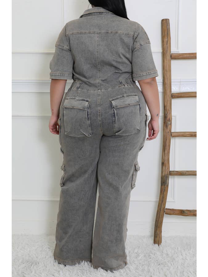 DENIM Plus Jumpsuit for wholesale on Faire