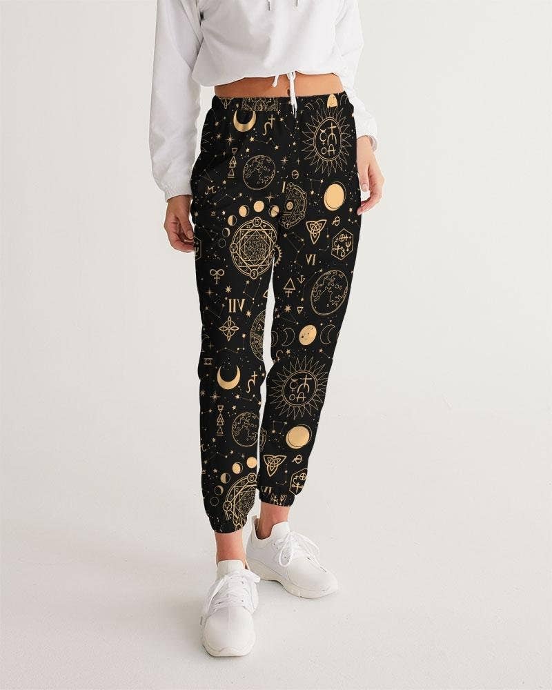 Raiana's Vibes - Wholesale Athletic Sweatpants/Joggers - Women's - Celestial Print Joggers Women, Womens Track Pants, Festival Clothing, Trendy Joggers, Womens Trousers, Trippy Mushroom Pants, Rave Outfit1
