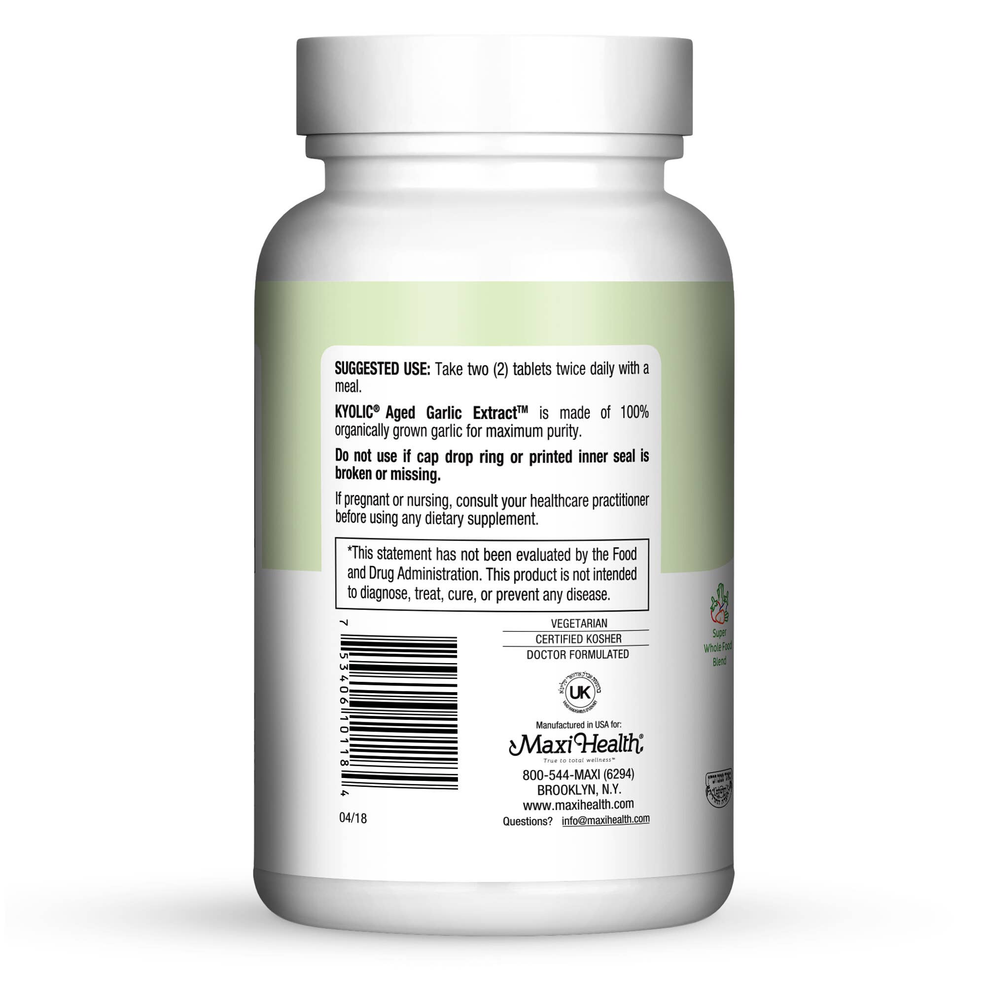 Maxi Health - Wholesale Oral Supplement/Vitamin - Kyolic Tablets4