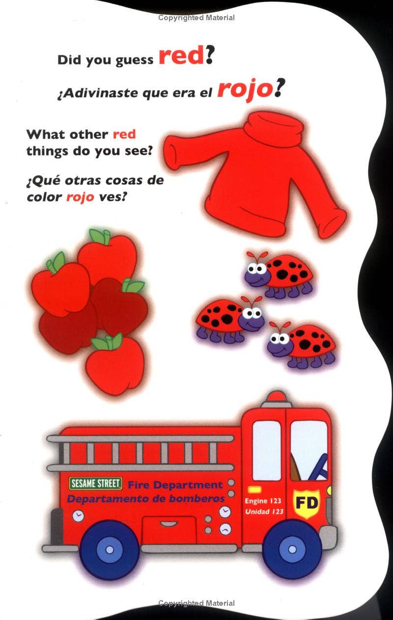 REMOVED BRAND - Wholesale Preschool Book (3-5) - Elmo's Guessing Game About Colors bilingual2