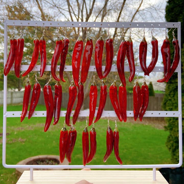 Boucles d'oreilles piment, cadeau pour jardiniers, cadeau fait main pour la vente par Daisy Moon by Hillerland