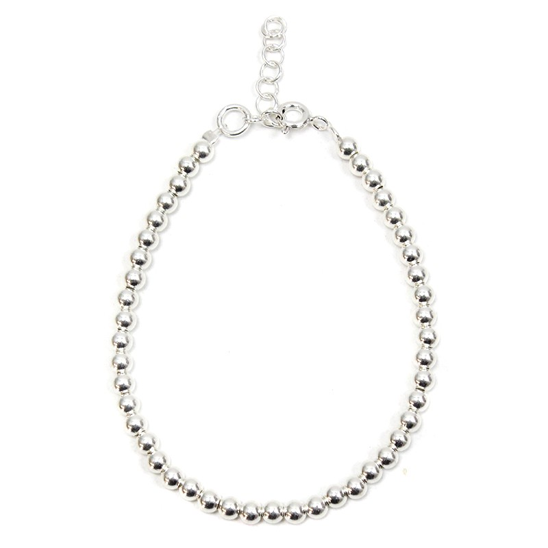 Ethike.eu - Wholesale Armband met kralen - Zilveren Armband - 4mm Parels2