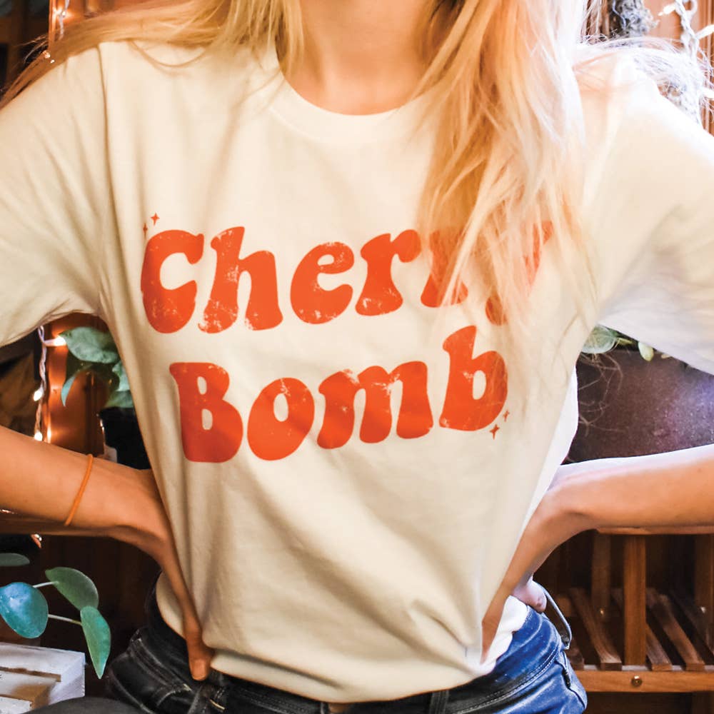 The Funnel Cake Tree - Wholesale Screen Printed T-Shirt - Women's - Cherry Bomb Graphic Tee2