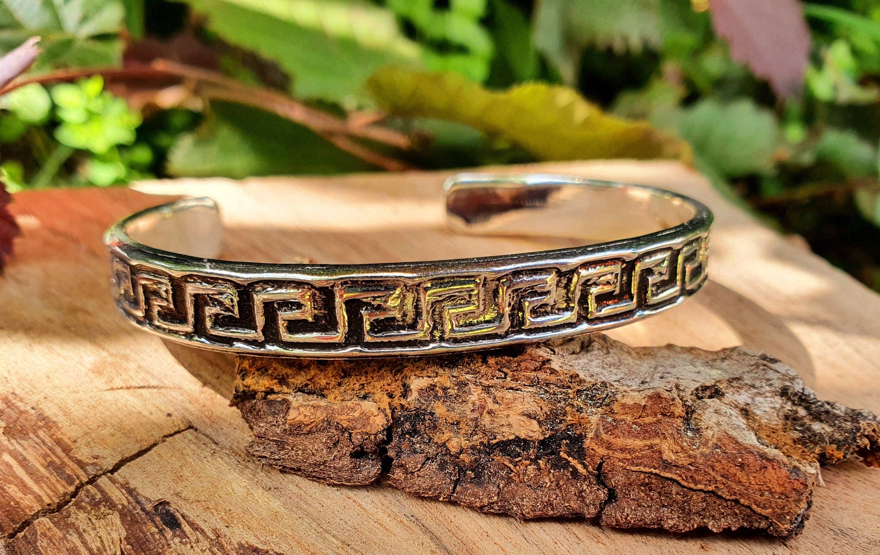 Kaali Boutique - Wholesale Manchet-armband - Touareg heren zilveren armband / Touareg sieraden / Manchette / Grote maat / Uniseks / Boho / Etnisch / Boheems / Middeleeuws / Zigeuner / Geometrisch /4