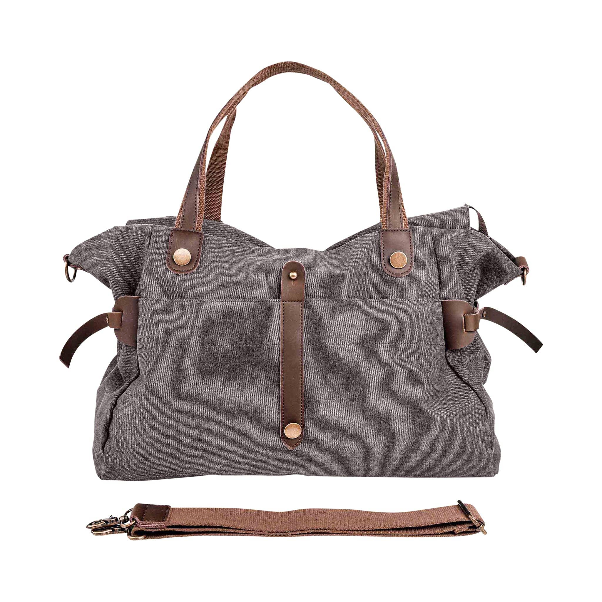 ZEDE PARIS - Wholesale Weekender Bag - Women's - SAINT-LAZARE - Weekend travel sports bag in canvas and leather8