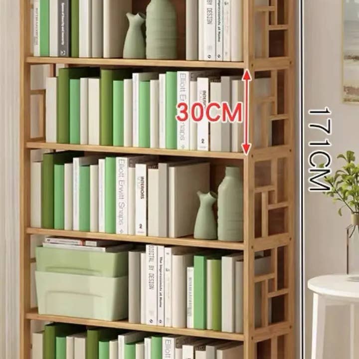 everythingbamboo - Wholesale Bookcase - Bamboo Bookshelf Bookcase Book Shelf Home Office Stylish Solid Storage Simple Natural BBC042