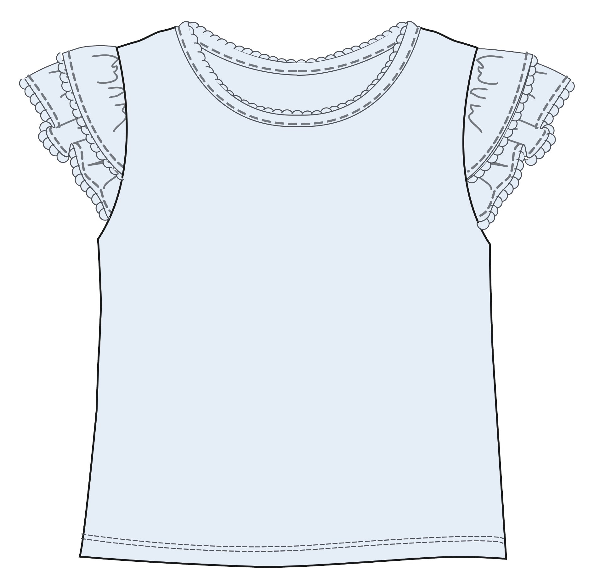 MARCELA - Wholesale T-Shirt - Kids - Double Ruffle Kids Sleeve Shirt2