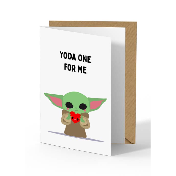 Studio Inktvis - Vente Cartes bébé - Carte de vœux Star Wars bébé Yoda