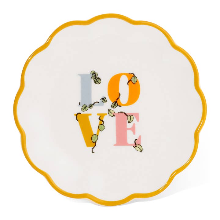 Botanical Scalloped Dish - LOVE for wholesale by Lucky Feather