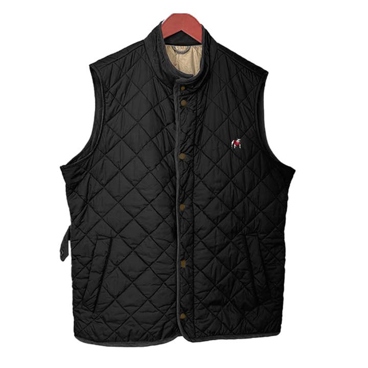 UGA Standing Dawg Classic Quilted Vest for wholesale by Peach State Pride
