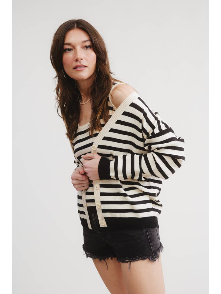 FLAT WHITE - Wholesale Cardigan - Women's - Ramona Sweater Cardigan