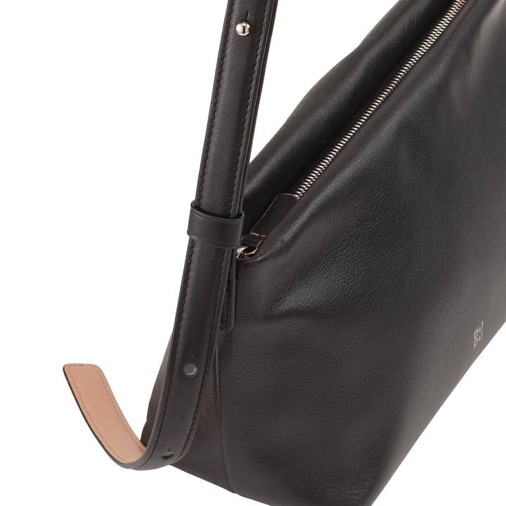 dudu – wholesale Shoulder bag – women's – Dudu Small Women'S Leather Shoulder Bag Zipped Black Rose3