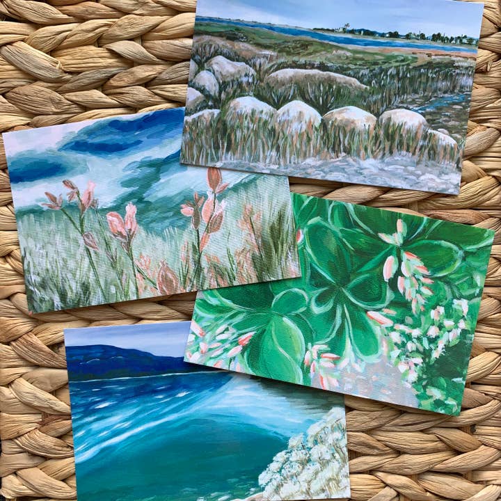 Sommar Retreat Note Card 4-pack för wholesale av Courtney Anderson Art