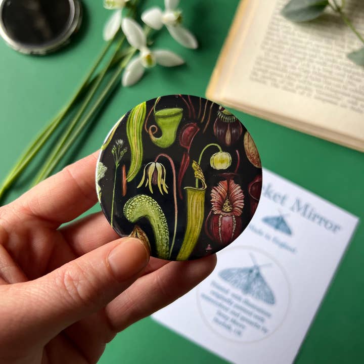 Tansy Moore - Wholesale Compact Mirror - Carnivorous Plants Pocket Mirror1