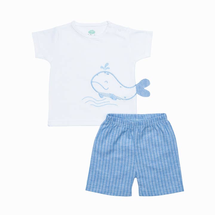 16785 - T-shirt + short en lin - SS 26 pour la vente par FS Baby