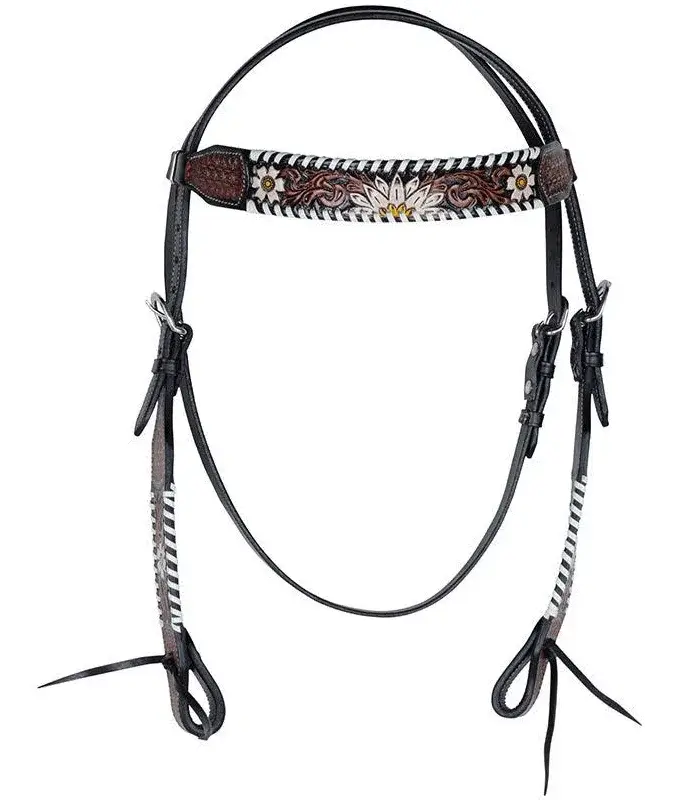 FRINGE & LUXE - Wholesale Horseback Riding Gear - Tooled 6 piece matching tack set 4