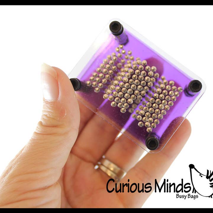 Curious Minds Toys - Wholesale Fidget Toy - Kids - 1 Tiny Metal Rectangle Shape Pin Art Classic Fun Toy - 3D C