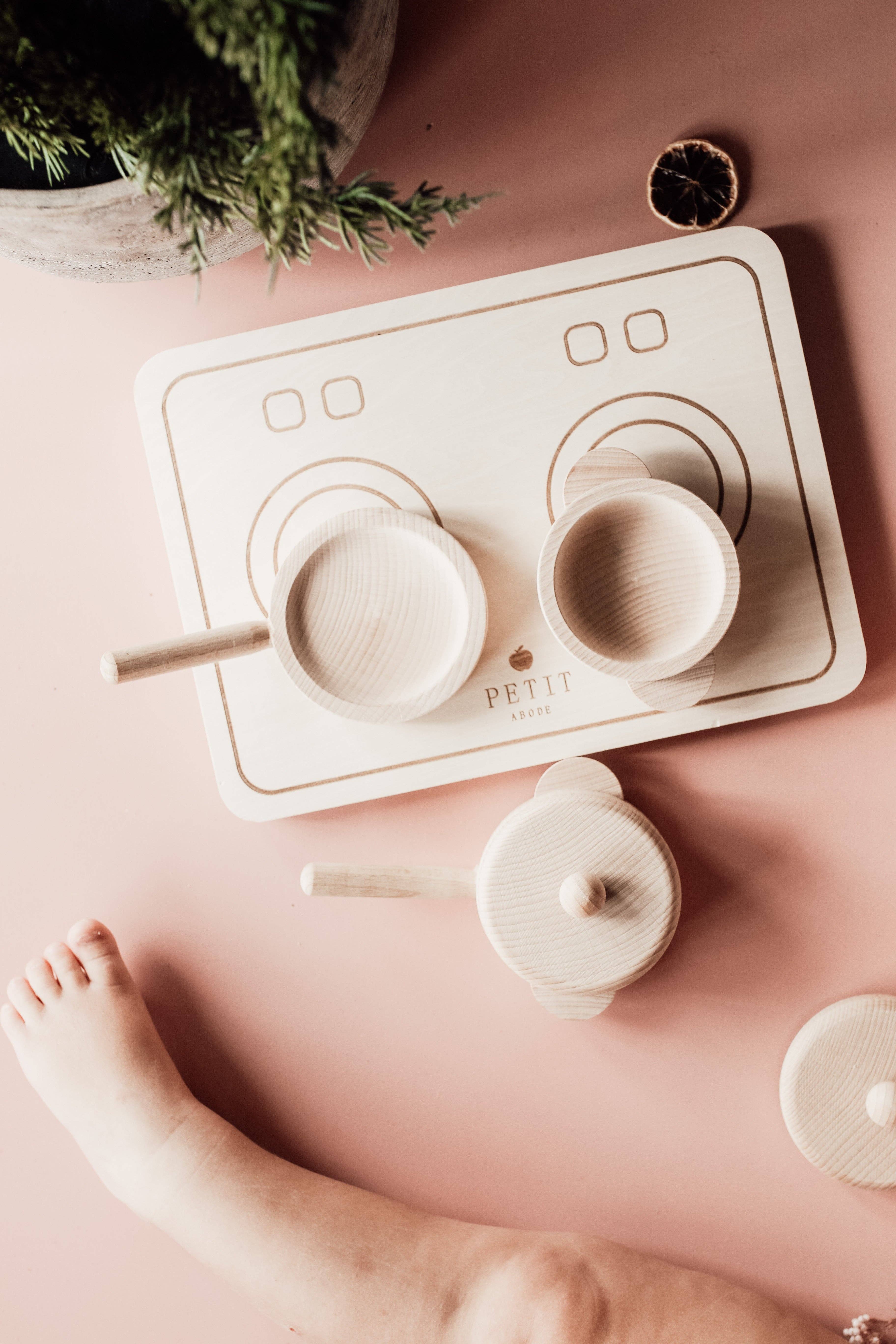 Petit Abode - Wholesale Wood Toy - Kids - Wooden Pots & Pans Set7