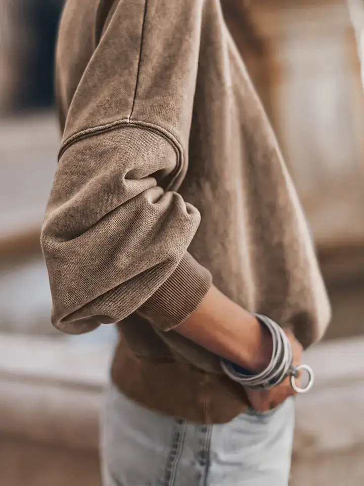 Lovesoft - Wholesale Sweatshirt - Women's - Customized Drop Shoulder Crew Neck Pullover Sweatshirt12