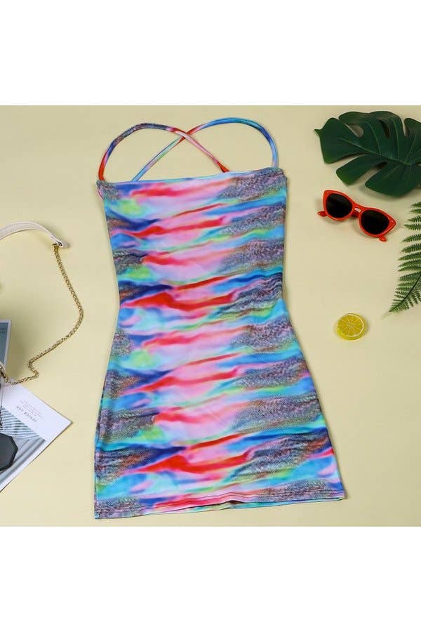 Couleurs Robe moulante dos nu européenne en vente sur Faire2