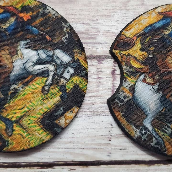 Car Coasters~ Rodeo for wholesale by Paxton's One Stop Shop LLC