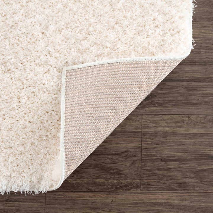 Hauteloom - Wholesale Area Rug - Faina Solid Cream Shag Rug Washable11
