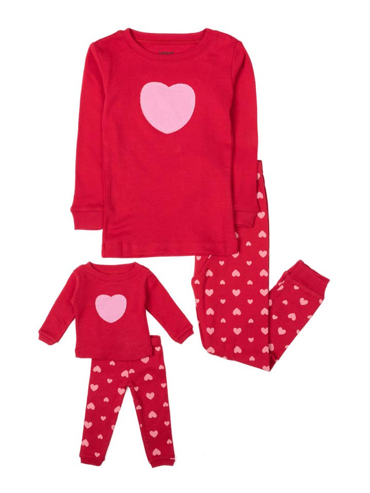 Leveret Pajamas - Wholesale Sleepwear Set - Kids - Kids Girl & Doll Cotton Pajamas17