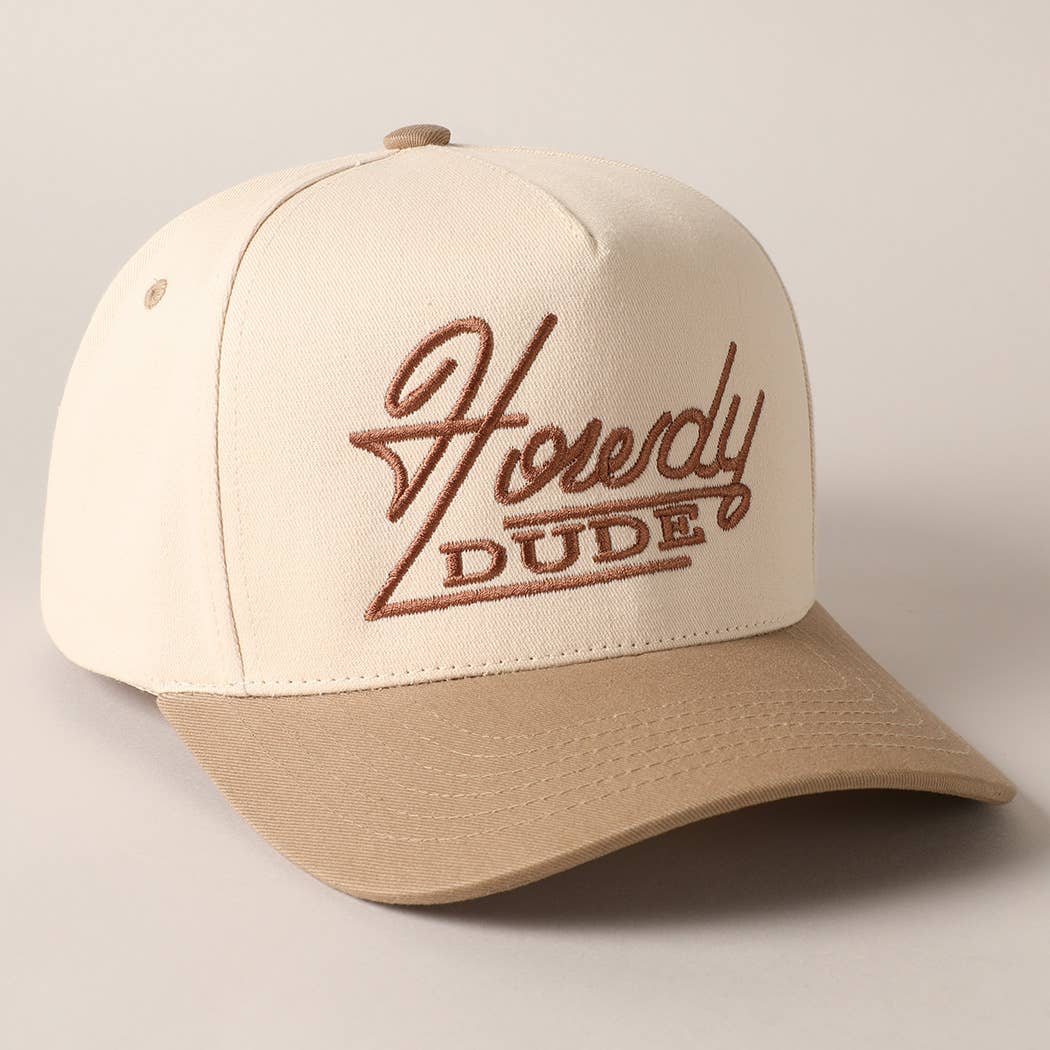 Fashion City – wholesale Baseball cap – Unisex – Howdy Dude Embroidery Two Tone Baseball Cap6
