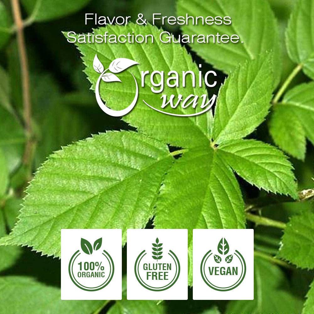 Organic Way LLC - Wholesale Loose Tea - Dried Blackberry Leaf Whole (Rubus fruticosus) - European Wild-Harvest | Kosher Certified | Raw, Vegan, Non GMO & Gluten Free | USDA Certified | Origin - Albania2