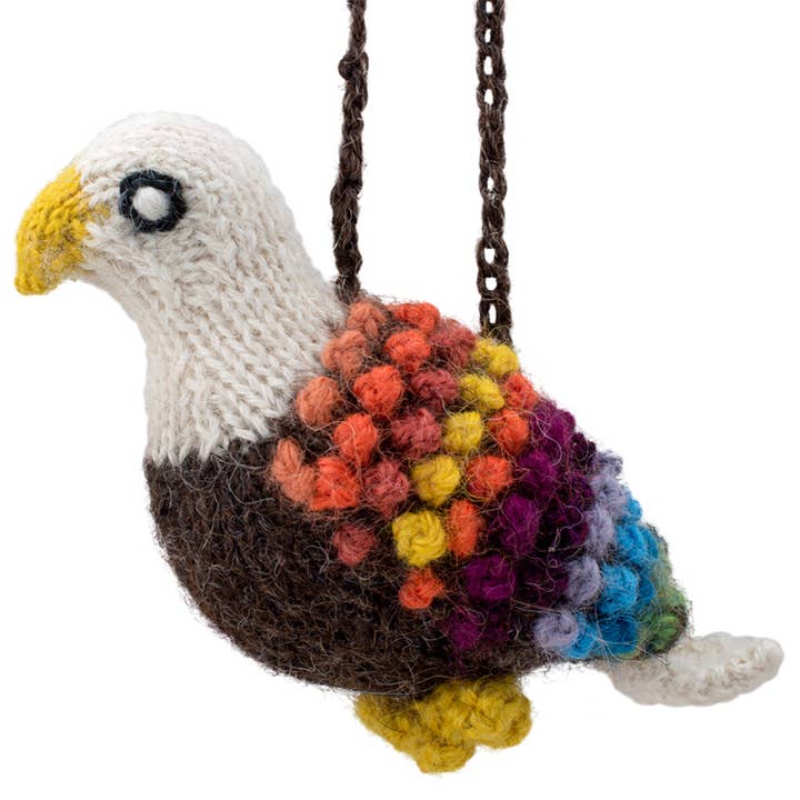 Eagle - Alpaca Knitted Ornament for wholesale by Lucuma Designs