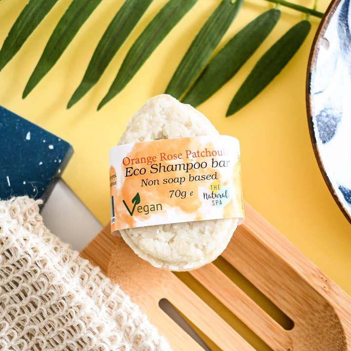 The Natural Spa Cosmetics - Wholesale Shampoo puck/solid shampoo - Patchouli Rose ECO Shampoo bar - Non Soap based hair wash1