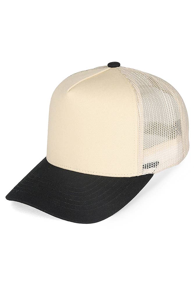 Hana – boné - Mulher por atacado – Boné trucker Hana com traseira em tela e ajuste snapback multicolorido em algodão1