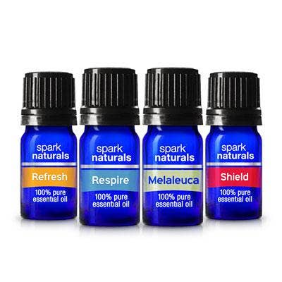 Wellness Starter | 4-Pack Kit for wholesale by SPARK NATURALS ESSENTIAL OILS