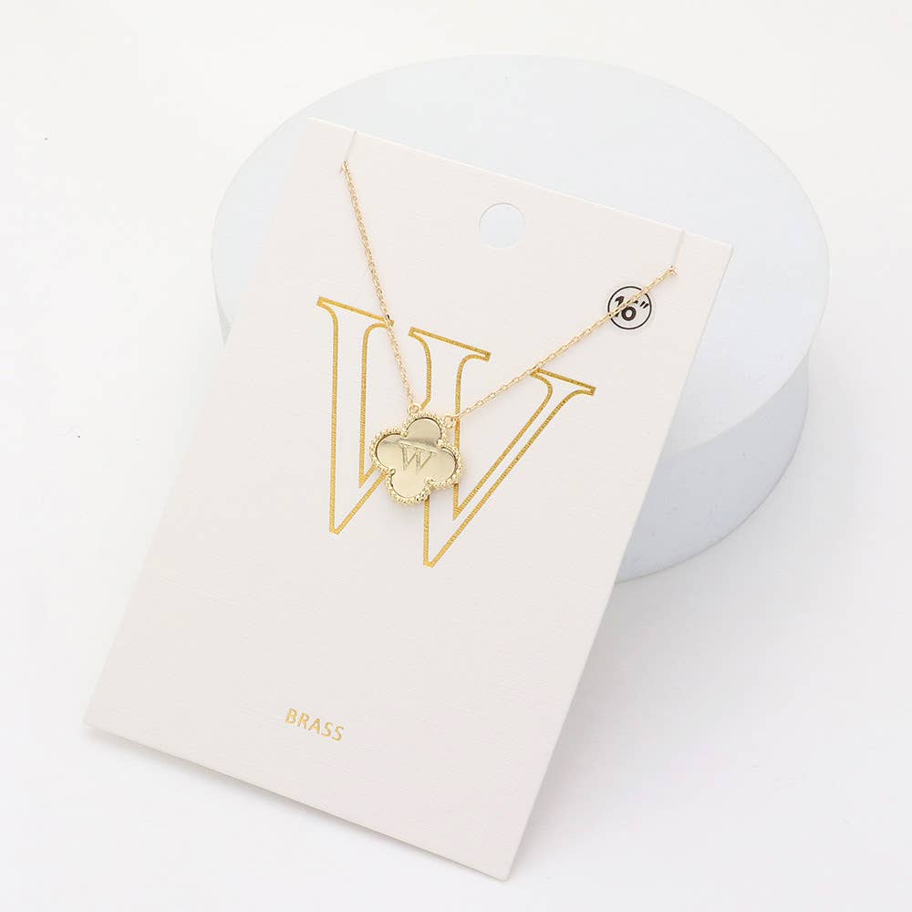 Sensibling Corp. - Wholesale Pendant/Charm Necklace - Quatrefoil Initial I Pendant Necklace
21