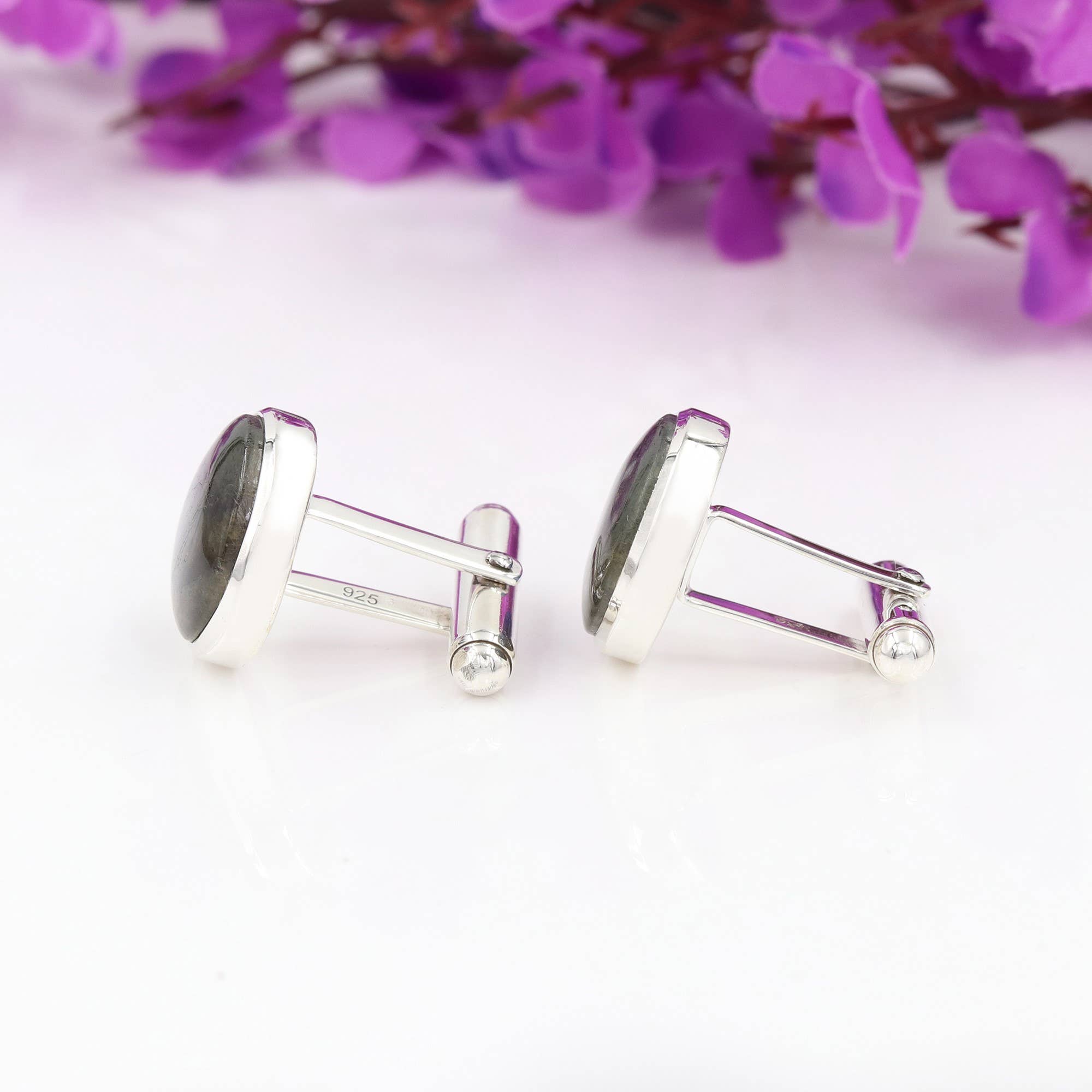 Jay Jools - Wholesale Cufflinks - Labradorite Cufflinks: 925 Silver Men's Handmade Jewelry2