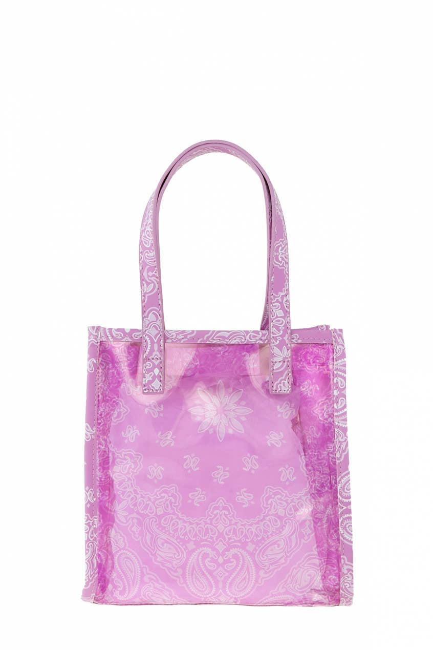 anbfashion - Wholesale Tote Bag - Women's - Amoeba Print Transparent Small Tote Bag1
