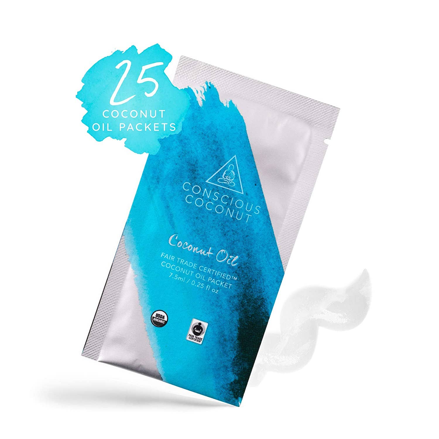 Conscious Coconut - Venta al por mayor Suplementos/vitaminas para beber - Paquetes de aceite de coco orgánico (25 paquetes individuales)1