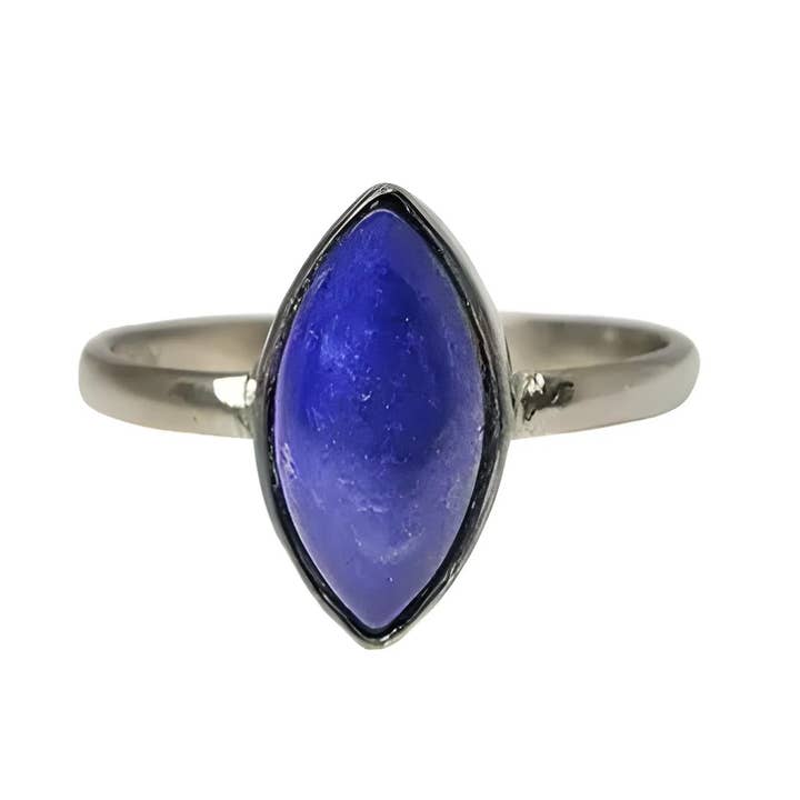 Amberman - Wholesale Single Stone/Solitaire Ring - Lapis Sterling Silver Ring