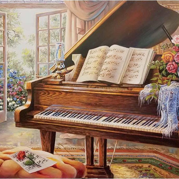 Grand Piano, 1500 Piece Puzzle. A Prestige Puzzle for wholesale by Prestige Puzzles