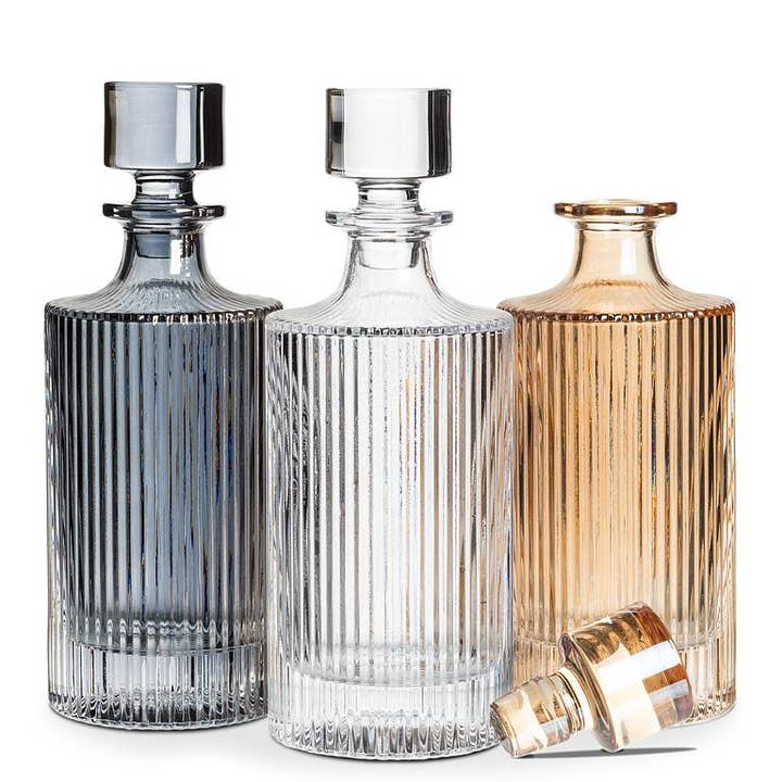 Abbott - Wholesale Decanter - Vertical Optic Decanter-Amber-10.5"H(28oz)2