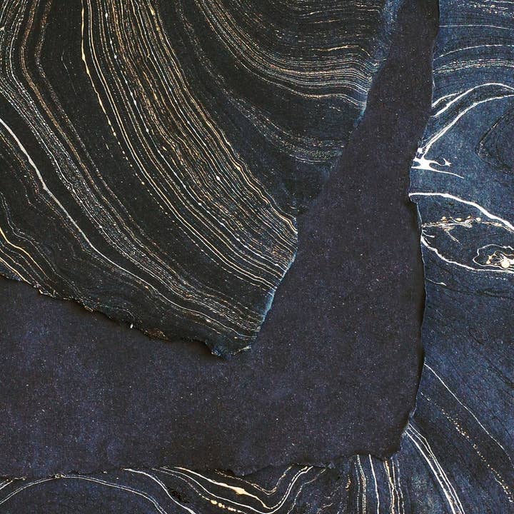 Sustain & Heal - Wholesale Flat Wrap - Black Marble Sheet #1742