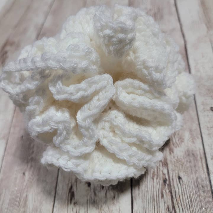 Off White Shower Puff Bath Sponge for wholesale by Kilted Suds